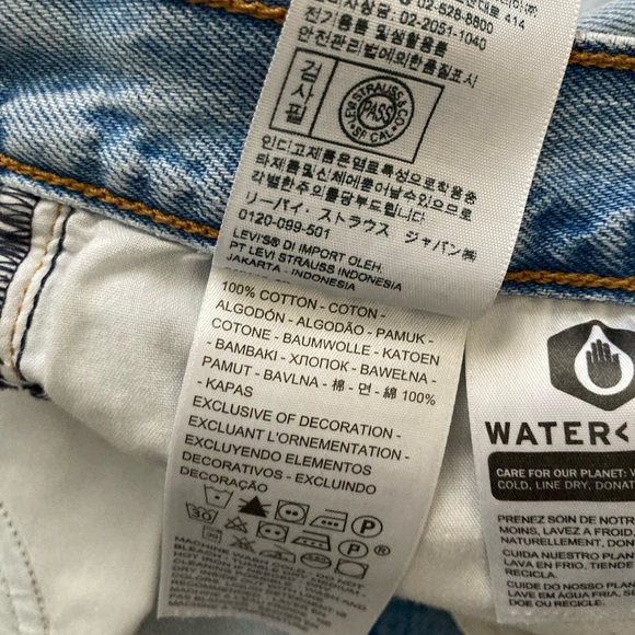 [Levi's] Wedgie Straight Distressed Button Fly Denim Jeans 29 - Picture 10 of 10